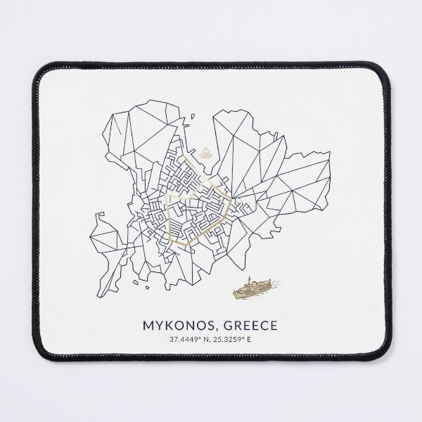 Item preview, Mykonos Greece Line Art designed and sold by OzzFrequency.