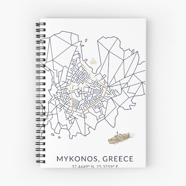Item preview, Mykonos Greece Line Art designed and sold by OzzFrequency.