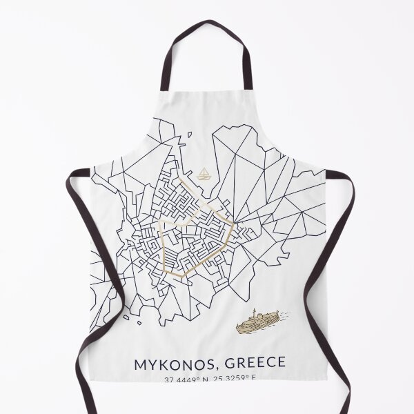 Item preview, Mykonos Greece Line Art designed and sold by OzzFrequency.