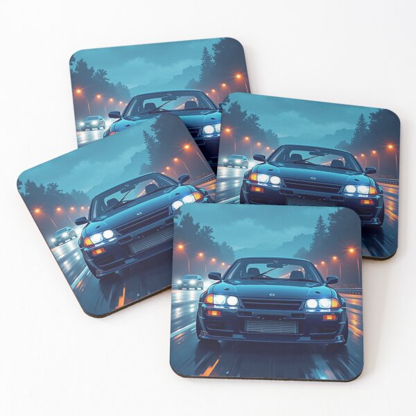 Item preview, Midnight JDM Sports Car Neon Highway Rain designed and sold by grzezzz.