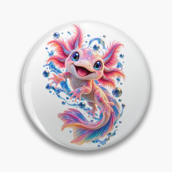 Item preview, Cute Colorful Axolotl Underwater Splash Watercolor Art designed and sold by CSterling11.