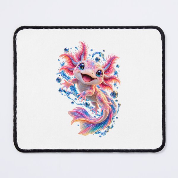 Item preview, Cute Colorful Axolotl Underwater Splash Watercolor Art designed and sold by CSterling11.