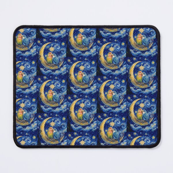 Item preview, Funny Love Birds Starry Night Painting Cute Moon Stars Boys Girls Kids designed and sold by FurryHavenPH.