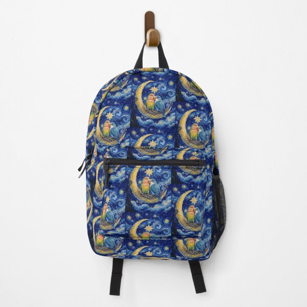 Item preview, Funny Love Birds Starry Night Painting Cute Moon Stars Boys Girls Kids designed and sold by FurryHavenPH.