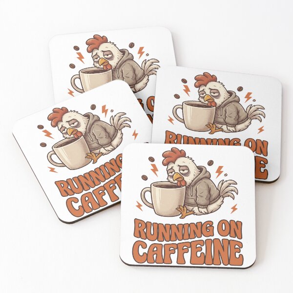 Item preview, Running on Caffeine - Depressed chicken designed and sold by StellarBees.