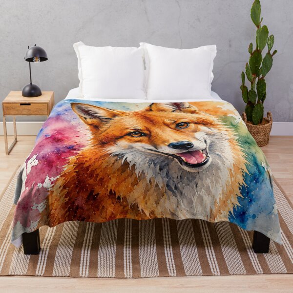 Item preview, Fox as a colorful aquarium designed and sold by Steffani Lehmann.