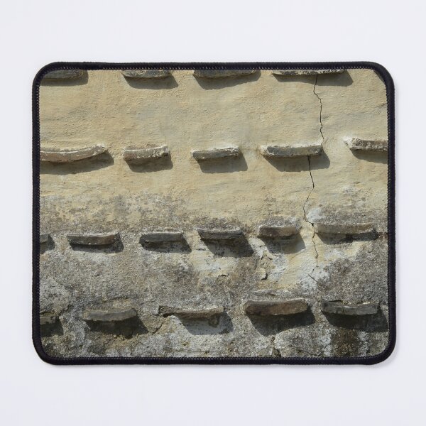 Item preview, Traditional Japanese Earthen Wall with Embedded Tiles designed and sold by MiraNadaPrints.