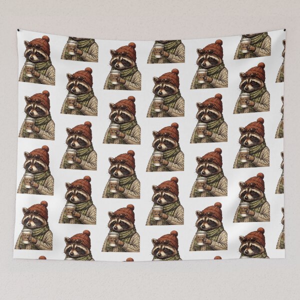 Item preview, Raccoon Autumn Brew Coffee designed and sold by Roy & Tiffany.