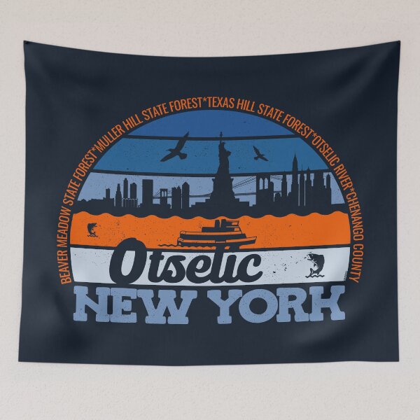Item preview, Otselic New York Sunset Retro Vintage Local Pride Logo designed and sold by CRHPOD20.