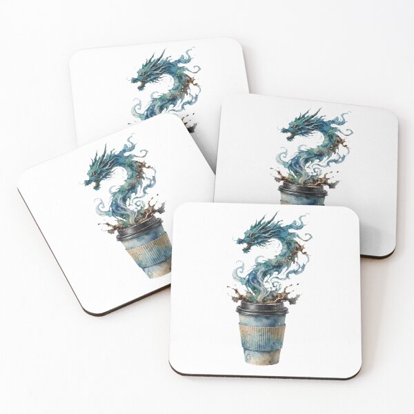 Item preview,  Dragon Brew - Watercolor Coffee Cup Fantasy Art designed and sold by ExpressoJungle.
