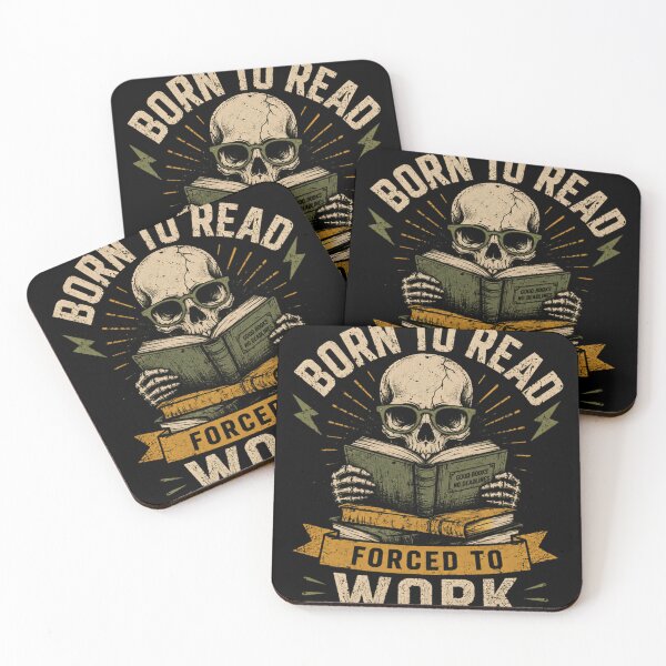 Item preview, Born To Read Forced To Work Bookworm Reader Librarian designed and sold by SkeletonsDanger.