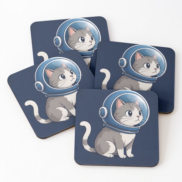 Item preview, Cute Space Cat Astronaut in Blue Helmet designed and sold by MD_Design.