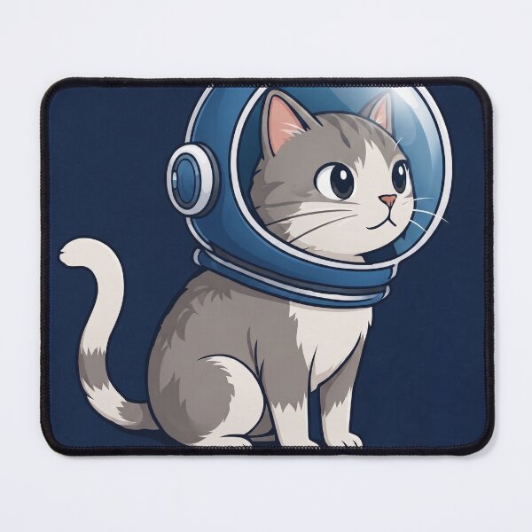 Item preview, Cute Space Cat Astronaut in Blue Helmet designed and sold by MD_Design.