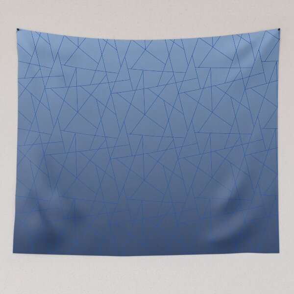 Item preview, Linear Geometric Mosaic - Modern Ombre Tessellation Pattern | Blue designed and sold by Frohyou.