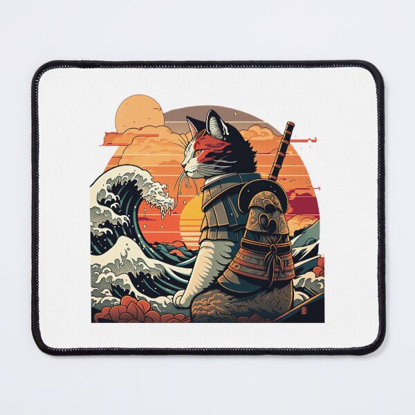 Item preview, Samurai Cat Vs The Great Wave | ⭐⭐⭐⭐⭐ designed and sold by depari22.