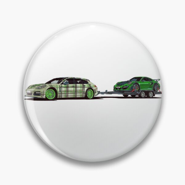 Item preview, Exclusive drawing futuristic team Panamera Turbo S E-Hybrid Sport Turismo transporter green 911 Turbo S Type 991 designed and sold by Cars23.