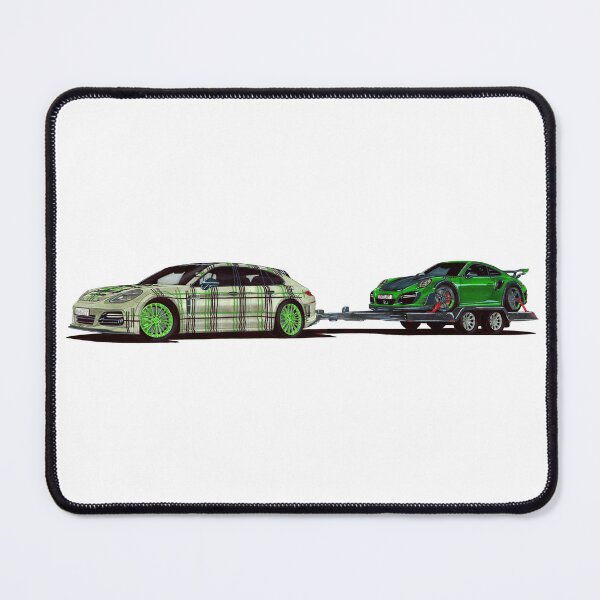 Item preview, Exclusive drawing futuristic team Panamera Turbo S E-Hybrid Sport Turismo transporter green 911 Turbo S Type 991 designed and sold by Cars23.