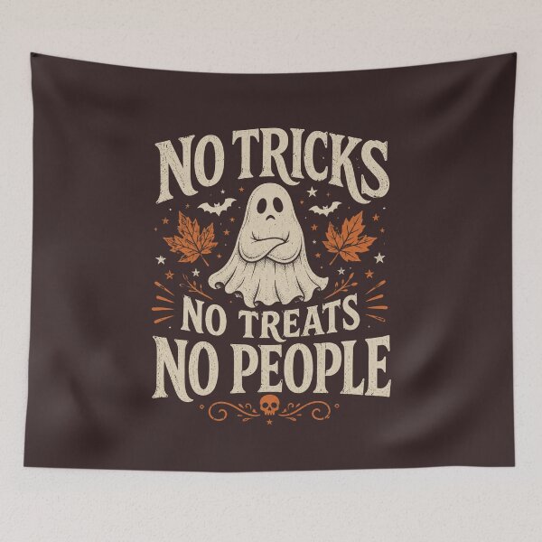 Item preview, No Tricks No Treats No People,Funny Introvert Halloween Ghost Spooky Vintage designed and sold by ANTHAR.