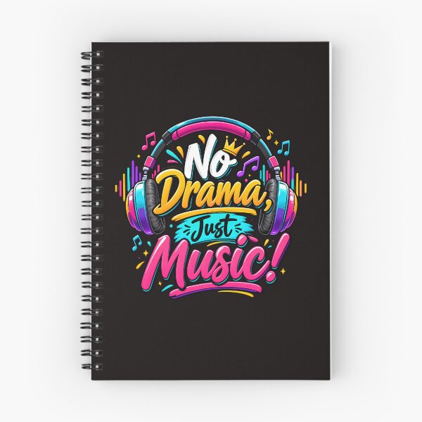Item preview, No Drama Just Music Colorful Headphones Graphic Design designed and sold by WHDProduction45.