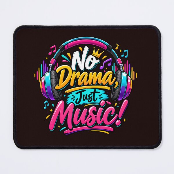 Item preview, No Drama Just Music Colorful Headphones Graphic Design designed and sold by WHDProduction45.
