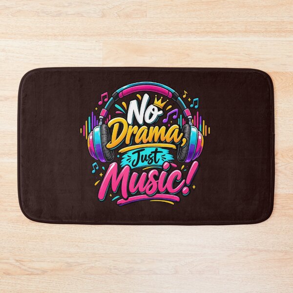 Item preview, No Drama Just Music Colorful Headphones Graphic Design designed and sold by WHDProduction45.