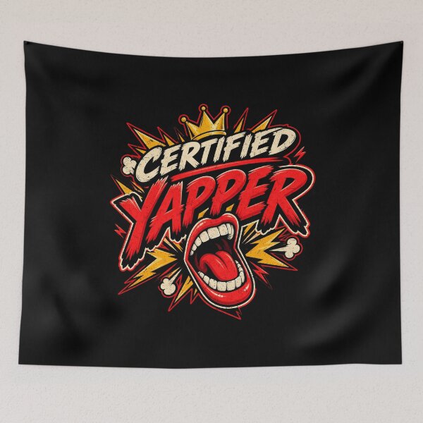 Item preview, Certified Yapper – Funny Talkative Humor designed and sold by Pandaburba.