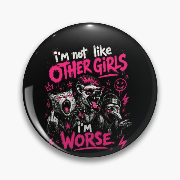 Item preview, I'm Not Like Other Girls I'm Worse Rebellious Sarcastic Alternative Woman designed and sold by SkeletonsDanger.