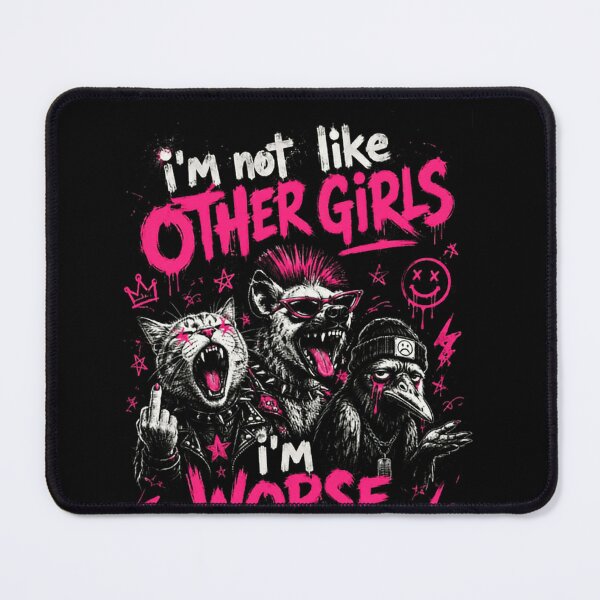 Item preview, I'm Not Like Other Girls I'm Worse Rebellious Sarcastic Alternative Woman designed and sold by SkeletonsDanger.