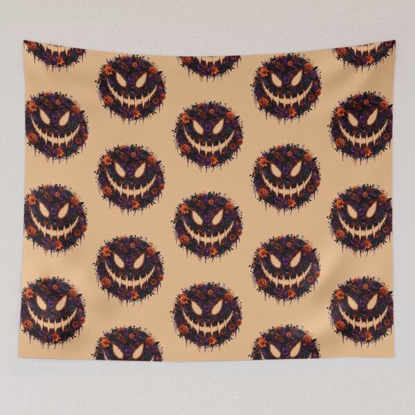 Item preview, Halloween floral smiley design designed and sold by IfItFits_za.