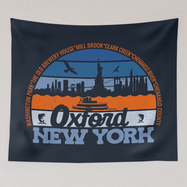 Item preview, Oxford New York Sunset Retro Vintage Local Pride Logo designed and sold by CRHPOD20.