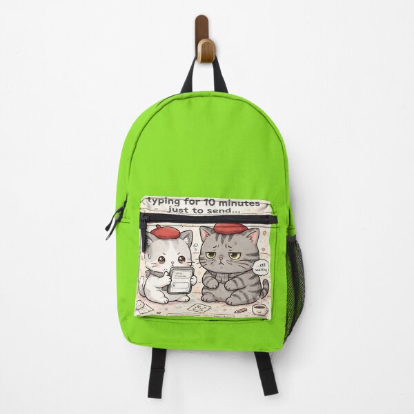Item preview, Typing For 10 Minutes Just To Send K - Relatable Kawaii Cat Texting Meme designed and sold by MAISON SYLVIE.