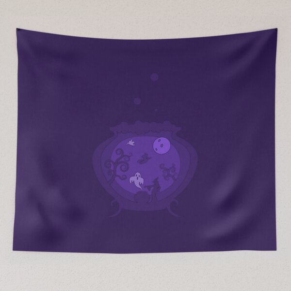 Item preview, Halloween Witch Brewing Magic in a Spooky Cauldron designed and sold by CozyLittleShop.