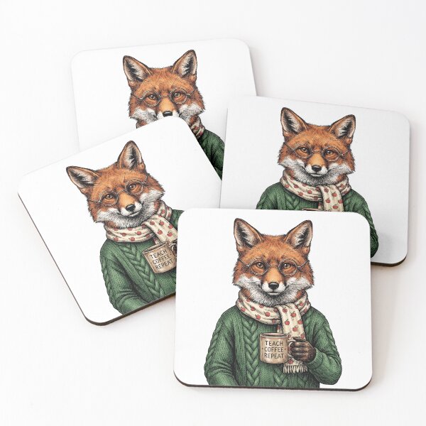 Item preview, Fox Teacher Apple Scarf designed and sold by Roy & Tiffany.