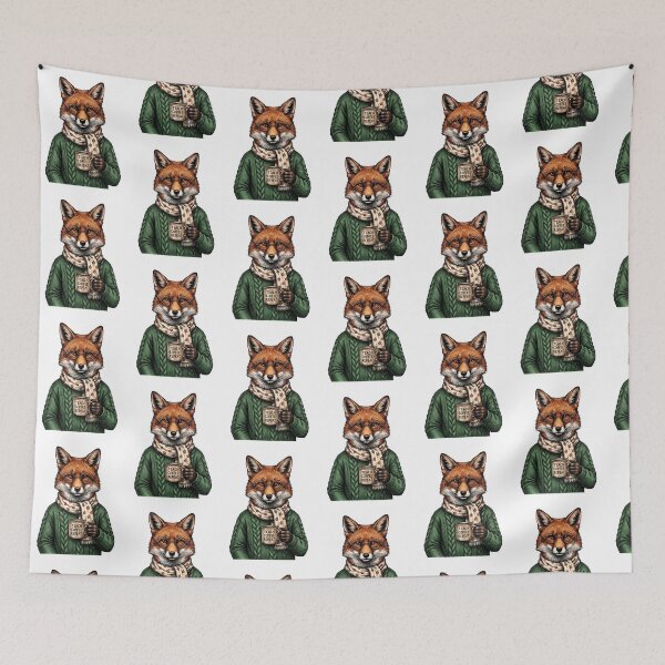 Item preview, Fox Teacher Apple Scarf designed and sold by Roy & Tiffany.