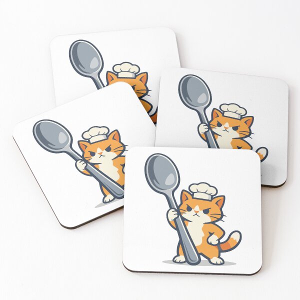 Item preview, Chef Cat Funny Cartoon Gift for Food Lovers, Cooking Fans & Kids designed and sold by stylishdzign.