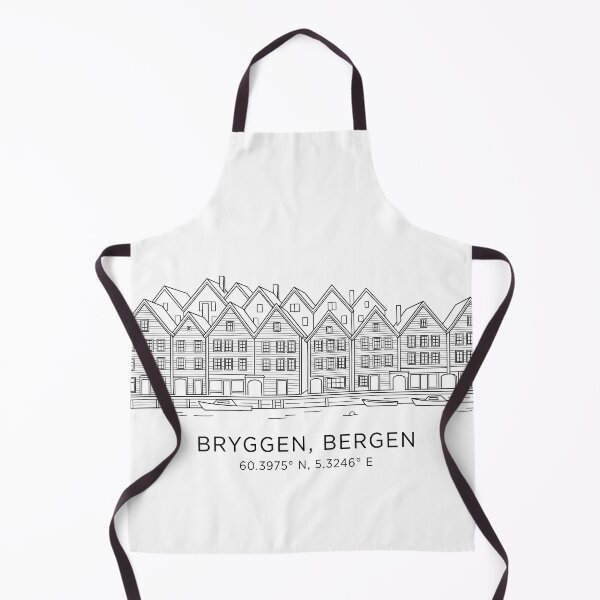 Item preview, Bergen Norway Travel Line Art Landmarks & Wildlife Coordinates Set designed and sold by OzzFrequency.