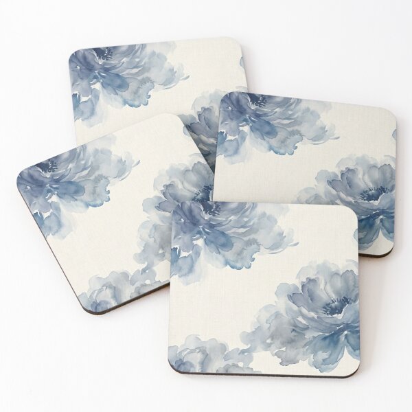 Item preview, Dense Blue Peony Bloom – Watercolor Floral designed and sold by FawnFeatherCo.