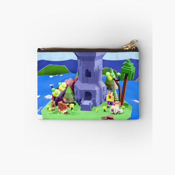 Item preview, Retro Low-Poly Floating Castle Island 3D Voxel Gaming Badge designed and sold by OutlawsDesign26.