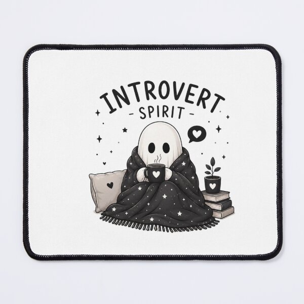 Item preview, Introvert Spirit Ghost Wrapped in Cozy Blanket – Cute Halloween Introvert Design designed and sold by Sanika arts .