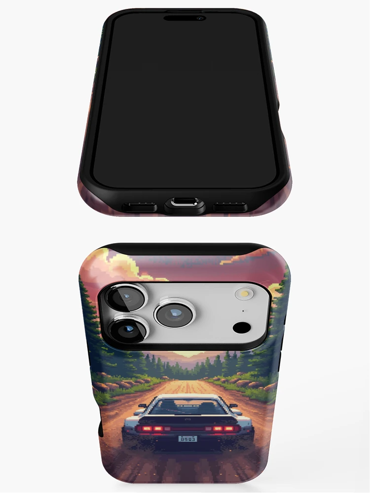 Thumbnail 3 of 4, iPhone Case, Retro 16Bit Rally Racing Video Game designed and sold by grzezzz.