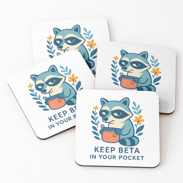 Item preview, Beta Raccoon Keep Beta in Your Pocket Climbing Shirt designed and sold by Ainbowz-Artwork.