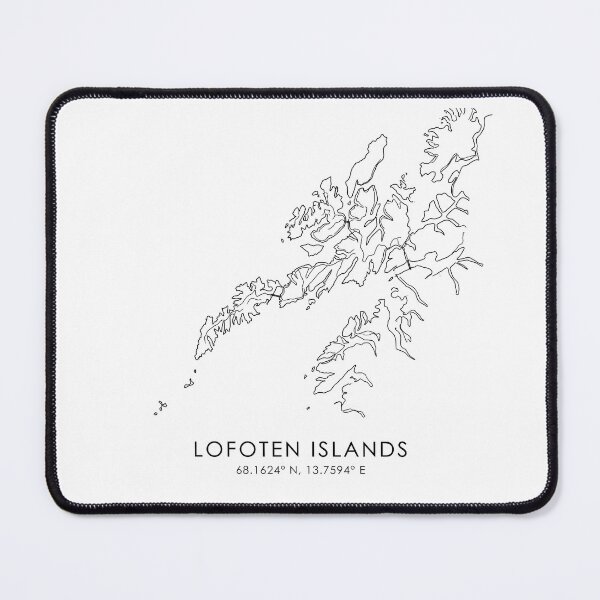 Item preview, Lofoten Islands Norway Travel Line Art Landmarks & Wildlife Coordinates Set designed and sold by OzzFrequency.