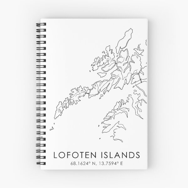 Item preview, Lofoten Islands Norway Travel Line Art Landmarks & Wildlife Coordinates Set designed and sold by OzzFrequency.