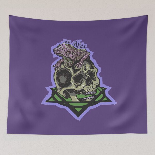 Item preview, Dark Reptile Gothic Art | Lizard Skull designed and sold by Half Mess.