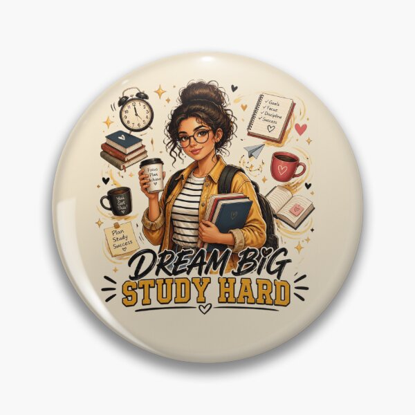Item preview, Dream Big Study Hard Student Girl designed and sold by WearTheVibe Store.