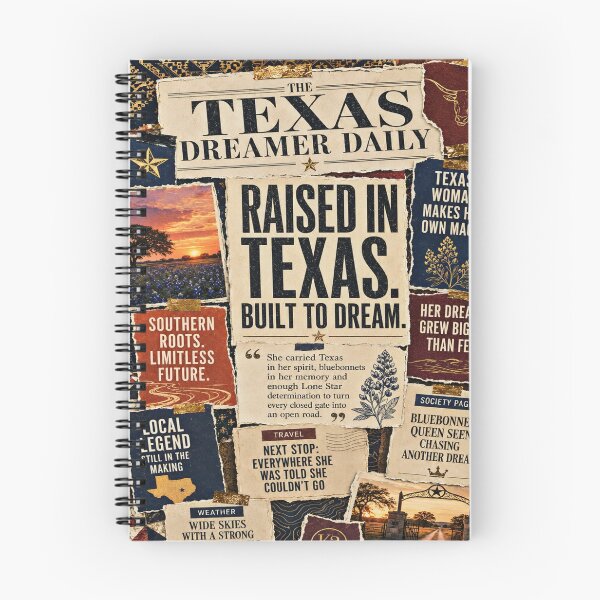 Item preview, Texas Dreamer Vintage Southern Newspaper Collage Art designed and sold by K3DreamKreations .