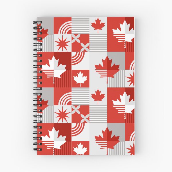Item preview, Canadian Maple Leaf Geometric Pattern Red And White Art designed and sold by chaaval.
