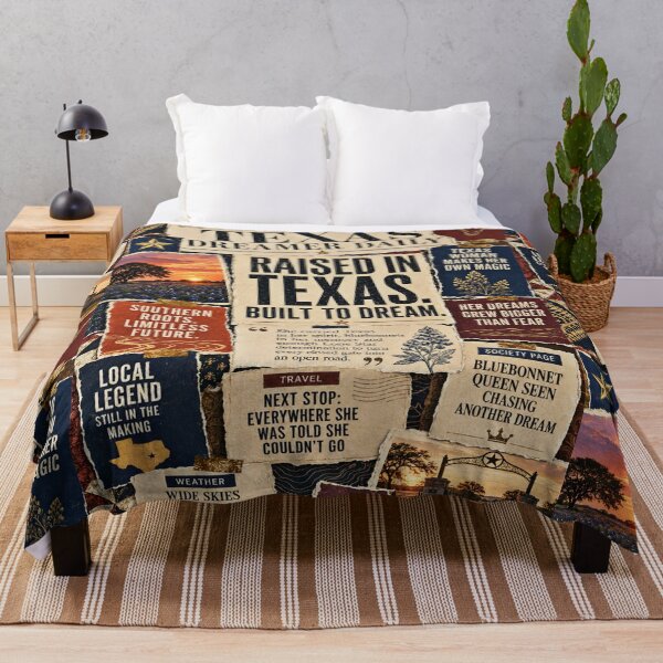 Item preview, Texas Dreamer Vintage Southern Newspaper Collage Art designed and sold by K3DreamKreations .