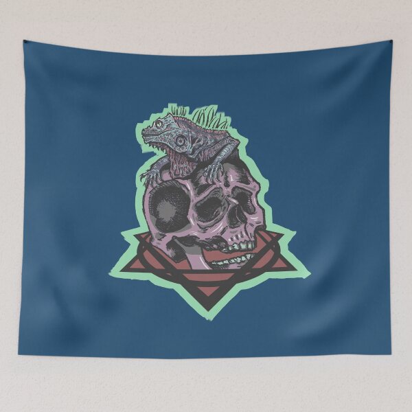 Item preview, Lizard Skull – Dark Reptile Gothic Art designed and sold by Half Mess.