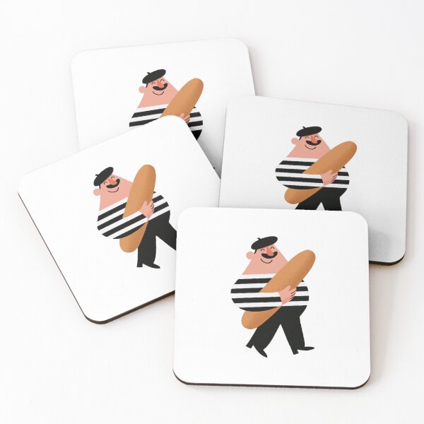 Item preview, French Baguette Man Cute Cartoon Illustration Bakery Design designed and sold by Ramona-Gliga.